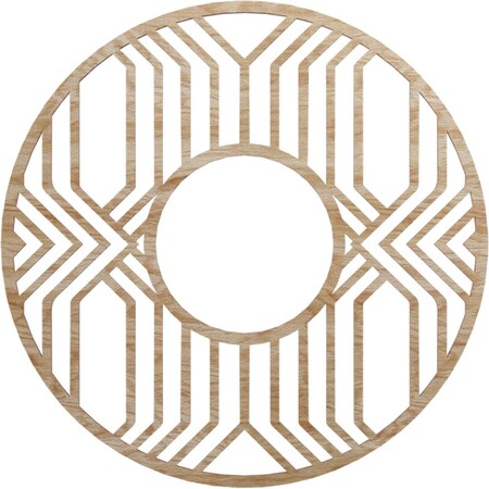 Ekena Millwork Empire Wood Fretwork Pierced Ceiling Medallion, Red Oak, 24"OD x 8 3/4"ID x 3/8"T CMWP24X24X0375EPRO